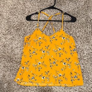 Hollister Yellow Floral Camisole